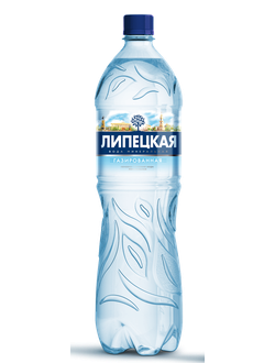 Вода минеральная лечебно-столовая газированная "Липецкая" 1,5 л