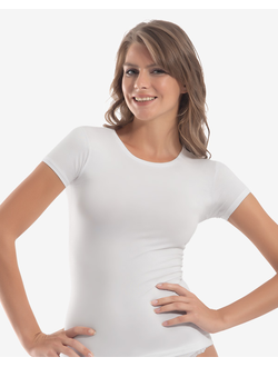 Белая женская футболка Oztas 2654 в интернет-магазине VamKomfort