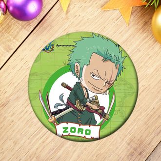 Значок круглый &quot;One Piece.&quot; Zoro, 44 мм