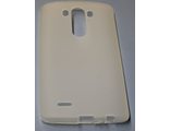 Защитная крышка силиконовая LG G3 D855, полупрозрачная, белая