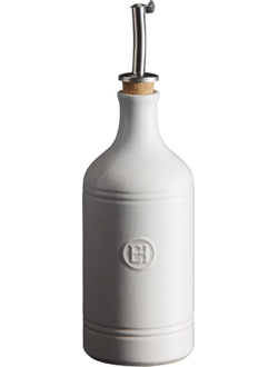 Бутылка для масла и уксуса 400 мл. d=75 мм. h=240 мм. белая керам Emile Henry /1/3/