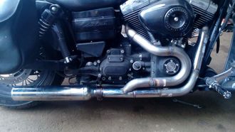 Выхлопная система на Twin Cam, нержавейка