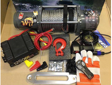 Лебедка PRO-TOP (WILD BEAR)  Winch 12500 lbs/5000kg 12v трос синтетика 10*23, влагозащита IP68 (моноблок соленойдов)