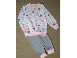 Комплект трикотажный тонкий (пижама), линейка 4 шт.( р-р: 98, 104, 110, 116, цена за линейку)