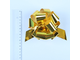 Бант-шар №3 металлик, цвет золото