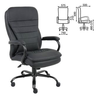 Кресло HD-001, усиленная конструкция, нагрузка до 200 кг, экокожа