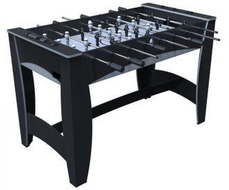 Игровой стол - футбол Hit (122x63.5x78.7 см, черно-серебристый)