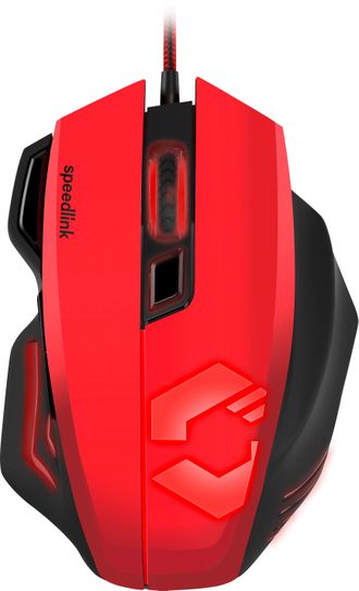 PC Мышь проводная Speedlink Decus Respec Gaming Mouse black-red (SL-680005-BKRD)
