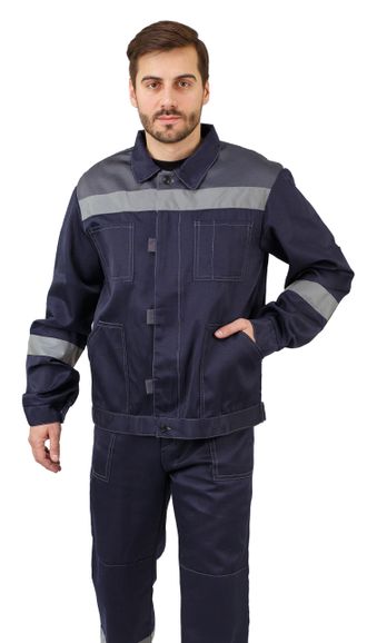 Костюм мужской рабочий &quot;Легенда&quot; летний куртка, п/к т-синий с серым
