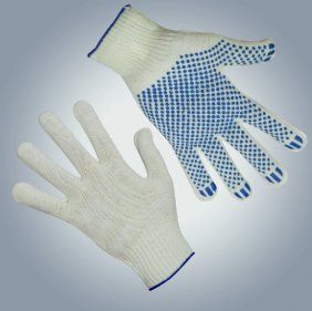 Перчатки трикотажные х/б с ПВХ "ЭКСТРА"точка, 10-й класс, машинный оверлок Перчатки трикотажные х/б с ПВХ "ЭКСТРА"точка, 10-й класс, машинный оверлок