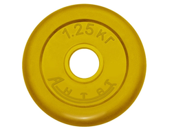 Диск обрезиненный цветной Антат, диаметр 51 мм, вес 1,25 - 25 кг
