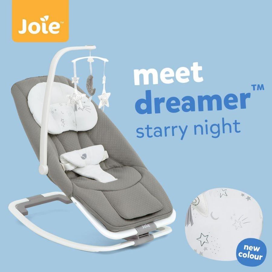 Joie dreamer Кресло-шезлонг сконструировано так, чтобы вашему ребенку было комфортно и удобно.