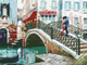 Алмазная картина (мозаика) &quot;Влюбленные на мосту в Венеции&quot; 30*40/40*50 см