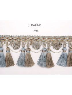 Арт. 3069  B-13 . Декоративная тесьма с кистями и шнуром