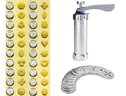 Шприц кондитерский #2 металлический 21 см с насадками (24 шт.)