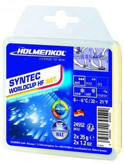 Парафин HOLMENKOL высокофтористый Syntec World Cup HF Wet 0° -6°C 24552