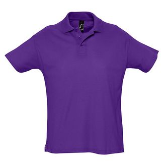 1379 Рубашка поло мужская SUMMER 170, темно-фиолетовый
