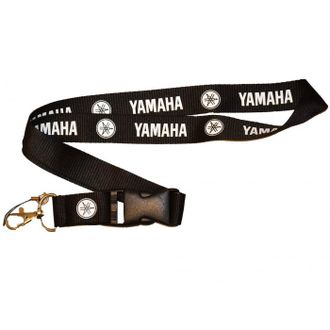 Шнурок на шею для ключей+телефона+бейдж (широкая резинка) YAMAHA MONSTER, цвет черный/белый