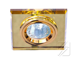 Светильник JCDR G5.3 стекло 8170 квадрат золото