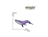 Фиолетовый кит - Брошь/ значок - 271
