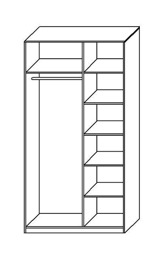 Шкаф-купе "ВИВАТ БЕЗ ЗЕРКАЛА", Ш1200*Г600*В2170 (модификация 7)