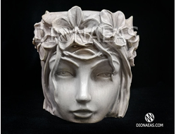 Дизайнерский вазон "Богиня Флора". Серый