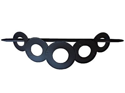 "Кольца" металлическая заколка-подхват для штор. Арт. 536183