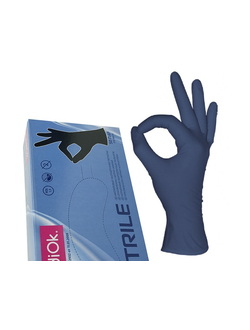 Перчатки нитриловые  MediOk Indigo,  фиолетовые 100 штук.