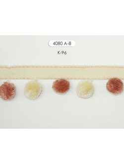 Арт. 4080 А-8. Разноцветная тесьма с помпонами. 5,5 см