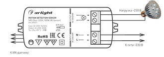 ИК-датчик срабатывание от руки SR2-Hand (220V, 500W, IR-Sensor)
