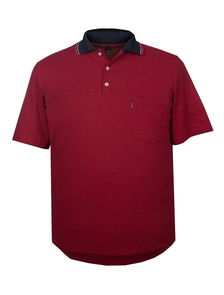 Рубашка-поло мужская большого размера Артикул: Ф &quot;поло&quot;-1П (Цвет: бордо)  Размеры  76-78