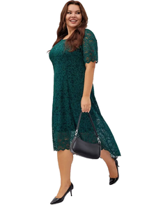 Вечернее праздничное платье Арт. 14013-1631 (Цвет темно-зеленый) Размеры 52-62