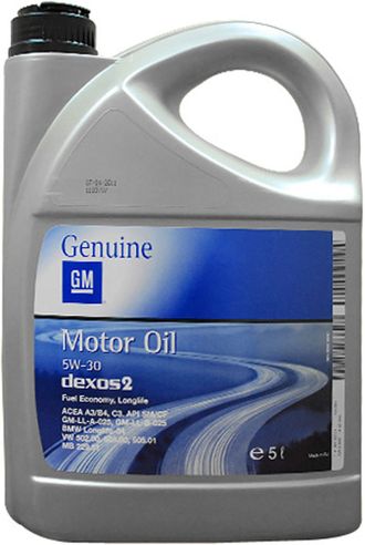 Моторное масло GM DEXOS 2 Longlife 5W30 синтетическое 5 л.