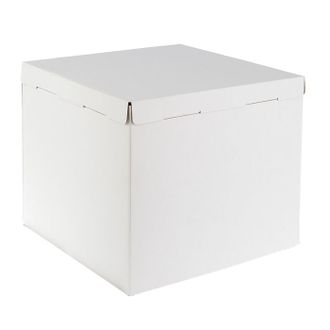 Коробка для торта ПЛОТНАЯ картонная БЕЗ ОКНА, 40*40*35 см (ЕВ 350)