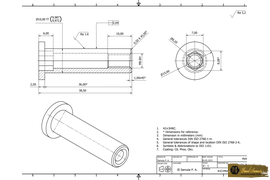 ISO technical drawing N6.3000.156.000 - Axis Samuta P A engineer
