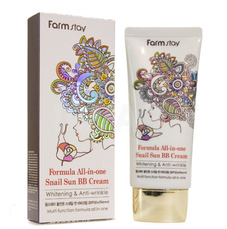 FarmStay Солнцезащитный вв-крем Formula All-In-One Snail Sun Bb Cream Spf50. 50 мл. 384303