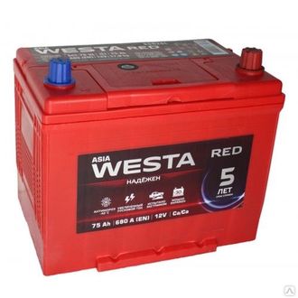 Автомобильный аккумулятор Westa Red 75 Ач о/п Asia