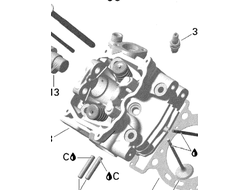 Головка блока цилиндра Оригинал BRP 420623064 для BRP Can-Am G2 1000 (Cylinder Front Ass'y)