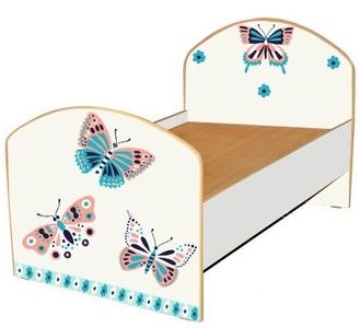 Кровать детская 1 Бабочки в ромашках