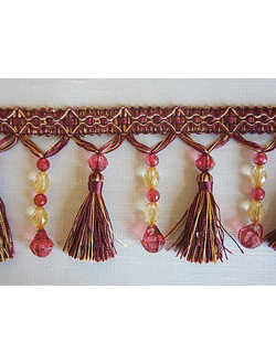Бахрома отделочная с кистями и бусинами. Арт. MAG