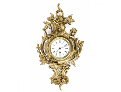 Настенные часы «Рококо» с позолотой (Франция)
