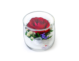 Композиция из красной розы, SSR / Цветы в стекле / Подарок женщинам 8 марта