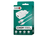Зарядное устройство FUMIKO CH09 1USB 1A  с кабелем MICRO USB белое