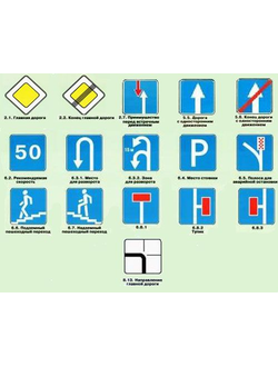 Квадратные дорожные знаки тип А