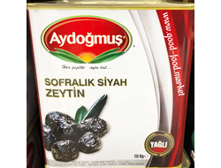 Маслины вяленые с косточкой (Sofralık Siyah Zeytin), калибр L, 10 кг, Aydoğmuş, Турция