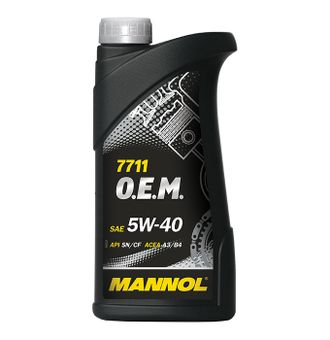 07986 Моторное масло Mannol 7711 О.Е.М. for Daewoo GM SAE 5W-40  1 л. синтетическое