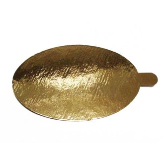 Подложка золото с держателем овал 60*95 мм (толщина 0,8 мм)