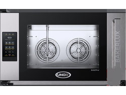 Шкаф пекарский UNOX XEFT-04EU-EMRV (серия ROSSELLA, панель MASTER, 4 листа 600х400мм с пароувлажнением, 2ск. вент., подкл. к воде, открытие справа налево)