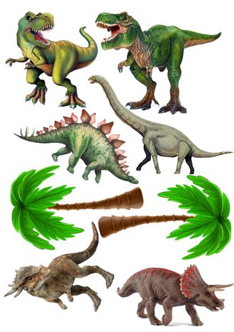 Вафельная картинка Динозавры, A4, №1