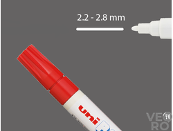 Красный масляный промышленный перманентный маркер маркер 2.2-2.8 мм UNI PAINT PX-20